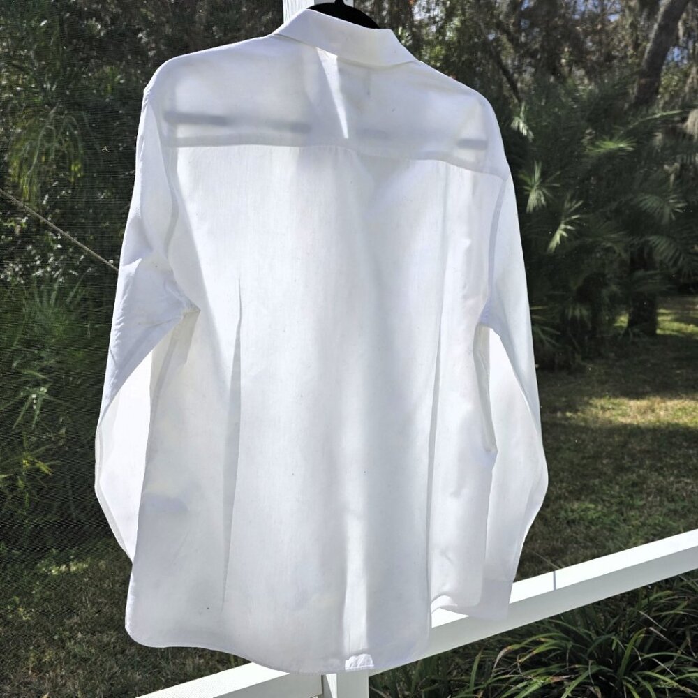 H&M Slim Fit Dress Shirt - White - Size Large - Picture 4 of 4